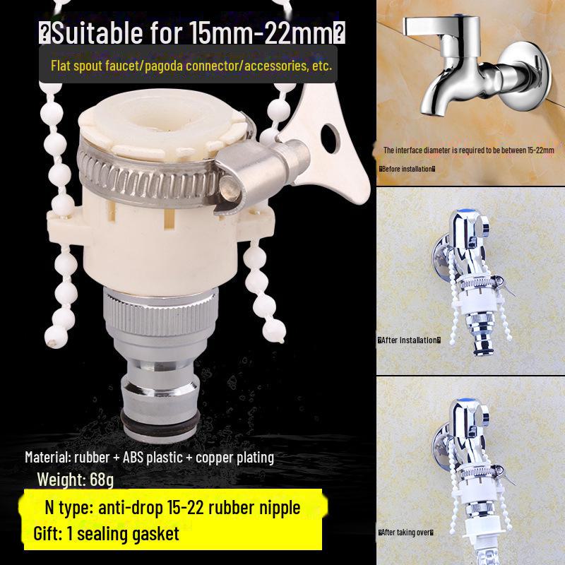 Washing Machine Faucet Adapter: 4 To 6 Points Connector for Inlet Pipe and Car Wash Basin