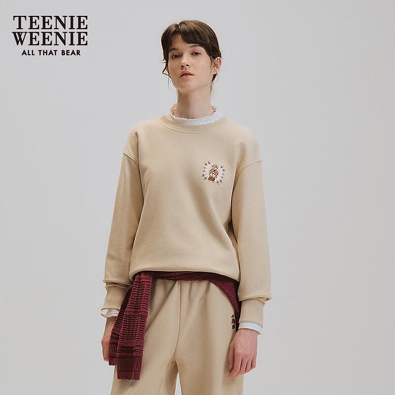 Teenie Weenie Women's Bear Cartoon Letter Sweatshirt