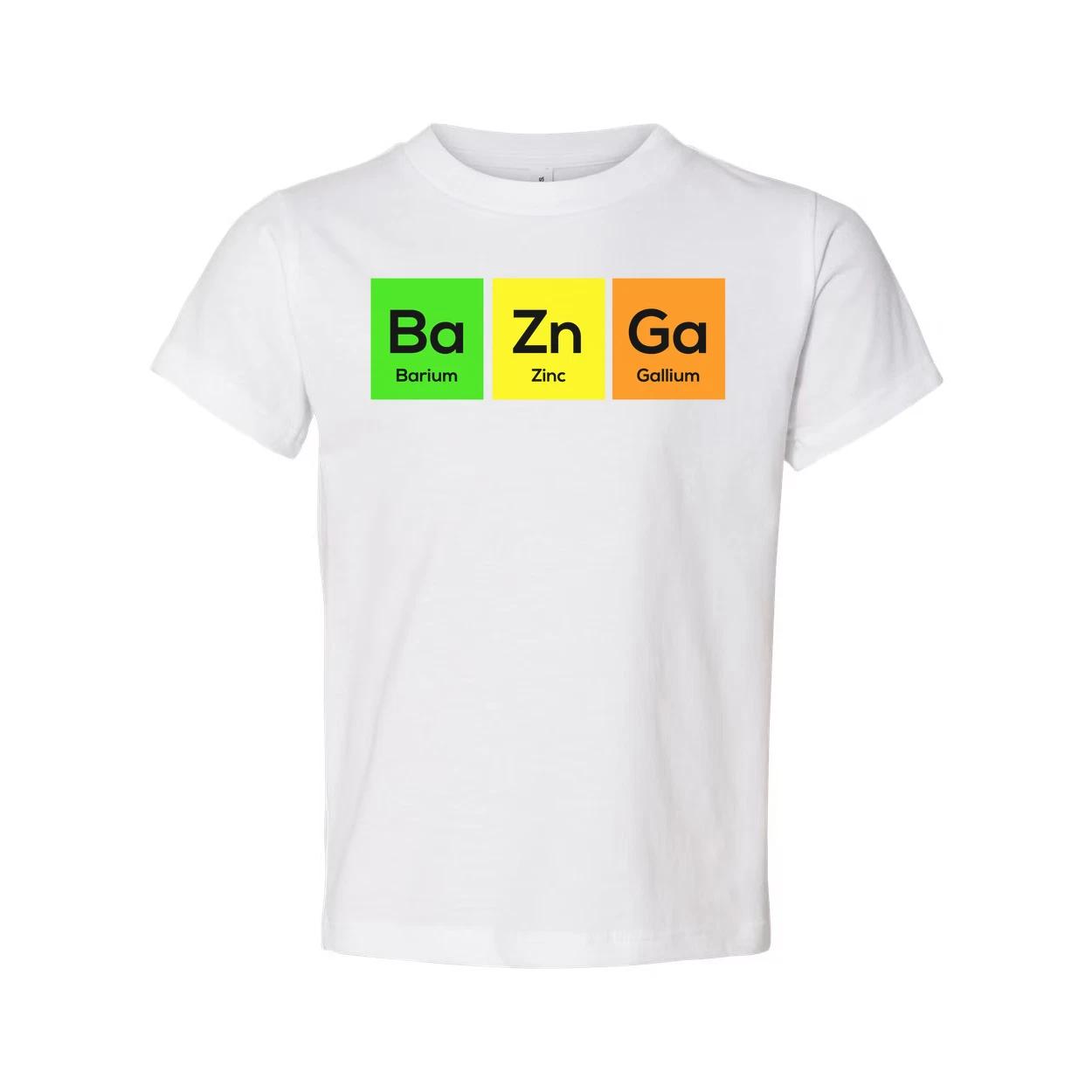 

Science Themed Unisex T Shirt With Barium Zinc Gallium Element Blocks Periodic T 4XL