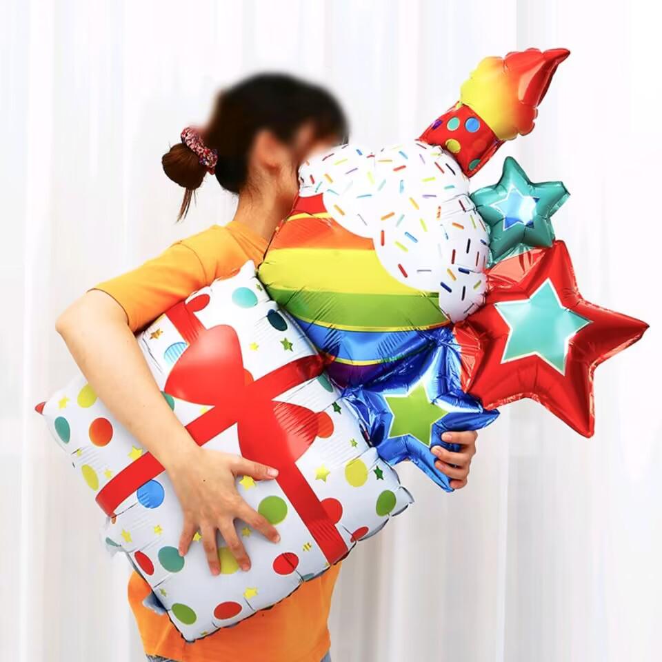 Baby's First Birthday Foil Cake Balloons & Photo Props Set