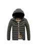 Light Cotton Coat Men's Winter Fashion Solid-colour Slim Removable Cap Thickened Hooded Comfortable and Versatile Jacket Men
