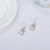 Imitationsperlen-Ohrhänger für Damen, trendige Dame, elegant, weiblich, Partyschmuck, zweifarbiges Design, exquisite Accessoires