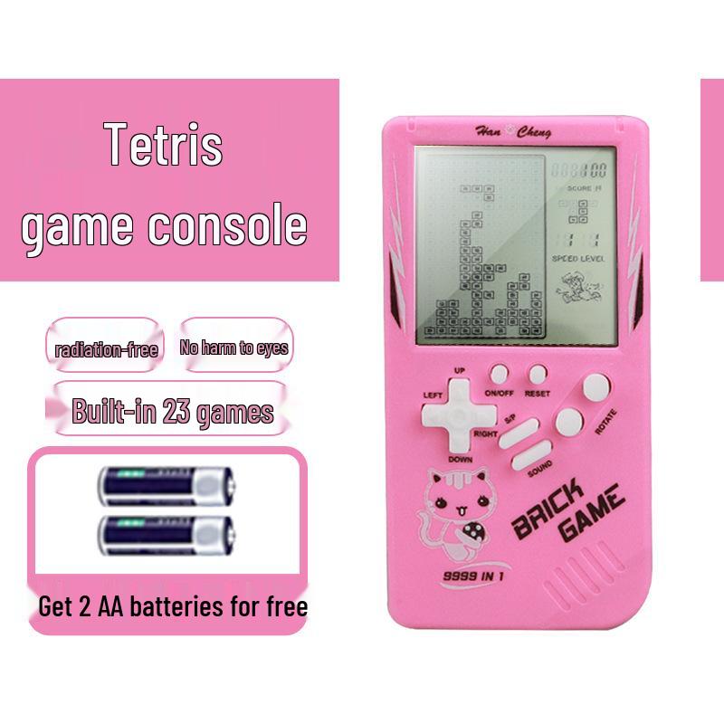 Classic Nostalgic Tetris Game Console for Children - Educational Retro Handheld Toy Gift