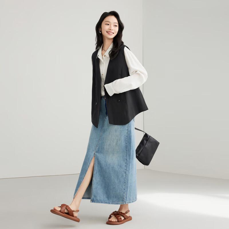 Elva' Island Women's Loose Fit Suit Vest