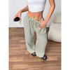 Spring and Autumn New Fashion Striped Loose Casual Straight Leg Pants Versatile Commuter Pants