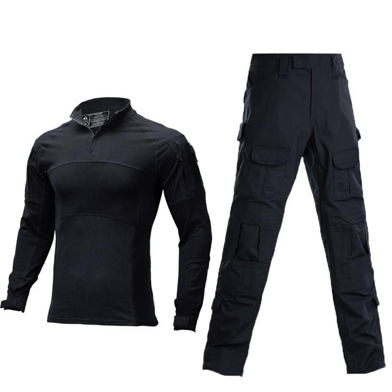 Men Women Tactical Camo Long Sleeve Shirt Pants Set Outdoor Hiking Camping Breathable Cotton Loose Fit