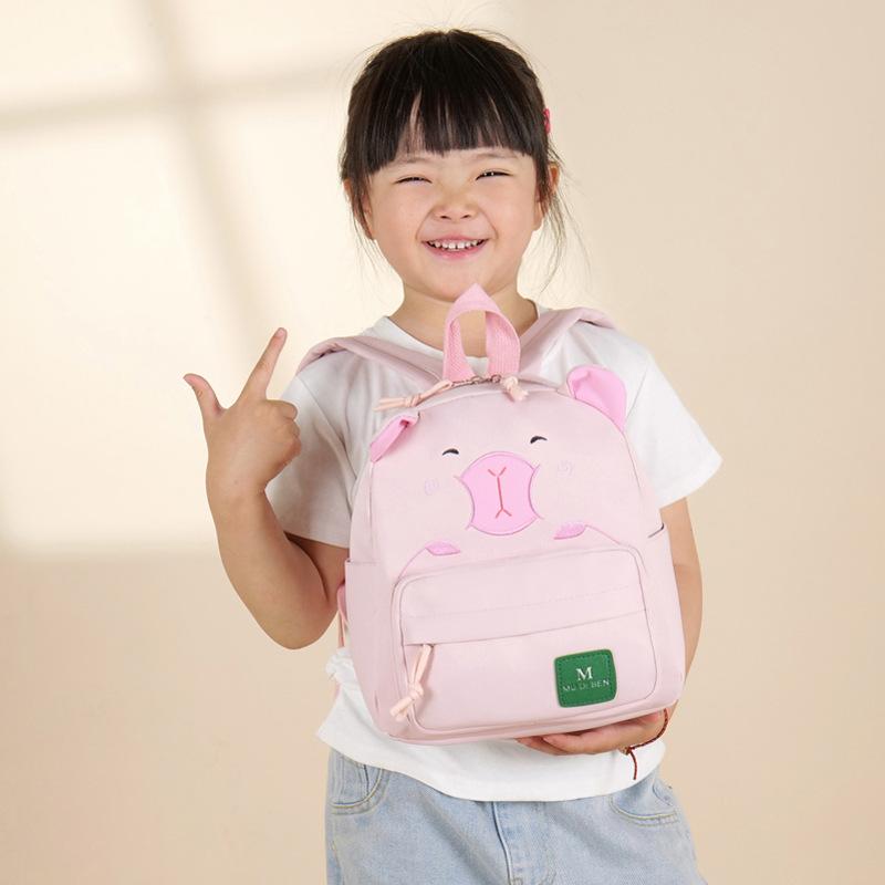 School bag large capacity backpack kapibara cartoon love embroidery backpack boys and girls children's bag
