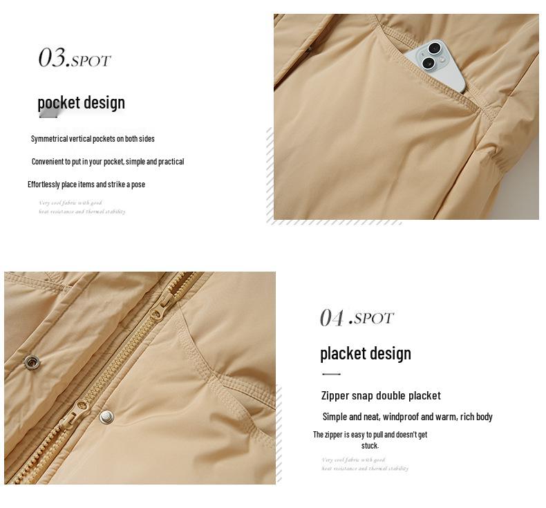 2024 Women's Extra-Long Korean Cotton Quilt Coat - Winter Over-the-Knee Loose Fit