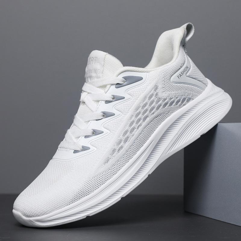 Men's shoes spring new men's shoes breathable mesh fashion casual student shoes lightweight thick sole youth running
