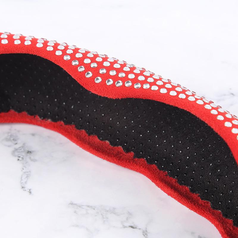 Light and light diamond car steering wheel card cover four seasons universal non -slip and folding resistance Hengwen BMW car handle