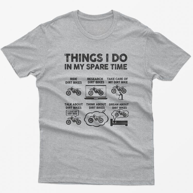 Fun Dirt Bike T-shirt My Hobby Personality Street Fashion Art Aesthetic Short Sleeved High Quality Crew Neck Tops