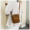 Women Corduroy Shoulder Bags Striped Cloth Fabric Handbags Casual Zip Tote Canvas Crossbody Bag Cute Shopping Bag for Ladies