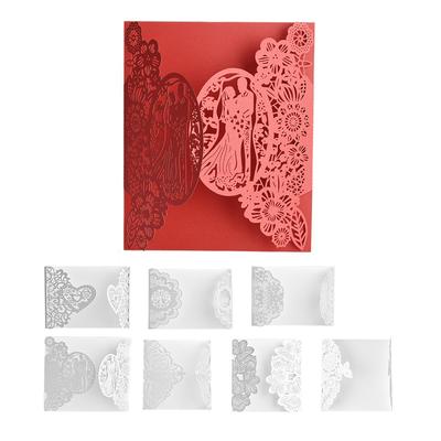10Pcs/Set European  Carved Personalized Business Wedding Invitation Cards Party