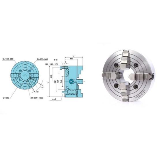 80mm 4-Jaw Self-Centering Lathe Chuck Linkage Fixture Lock Rod Woodworking Drill
