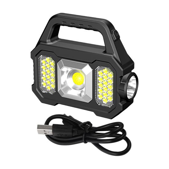 Camping Light Solar Operated Rechargeable Portable Multifunctional 6 Modes Adjustable Illumination Side Light