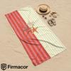 Two Tone Stripe Starfish Soft Portable Travel Towel Unisex Ultra Lightweight Microfiber Oversized Sand Free Quick Dry Towel