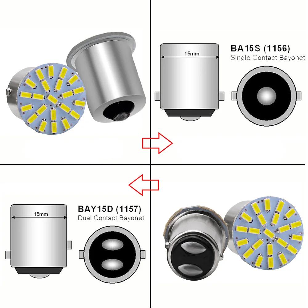 2X Auto SPZ Brzdové Směrové Světlo P21W 1157 1156 22SMD LED DC 12V Auto Parkovací Couvací Klínové Zadní Světlo Žárovka Kufru Vícebarevné