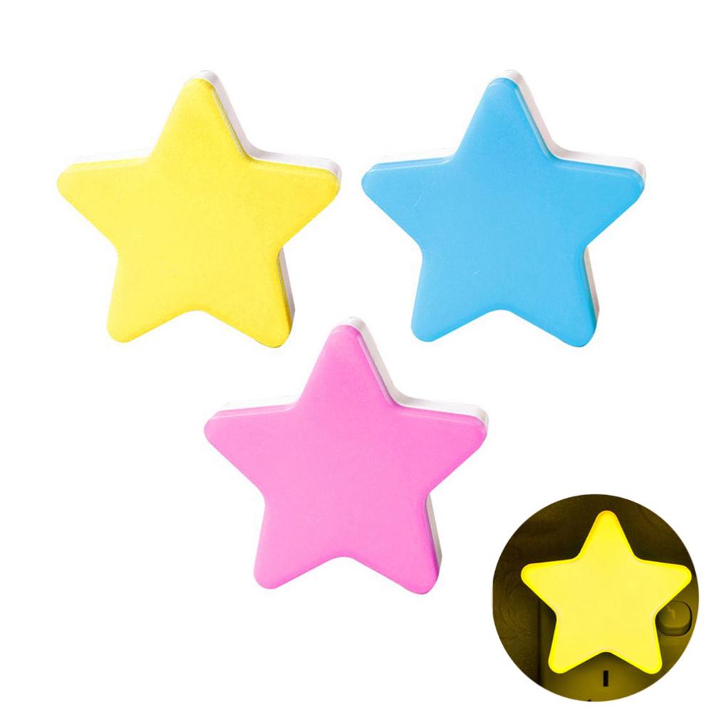 Smart Light Sensor Star-shape LED Bed Light Night Lamp Home Office Decoration Gift