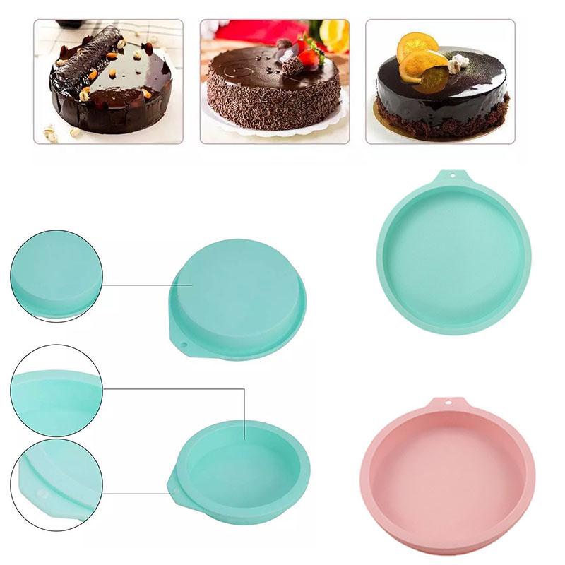 Non-Stick Round Silicone Cake Mold Baking Pan for Dessert Making DIY Bakeware Tool Heat Resistant Reusable Kitchen Accessories