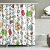 Colorful Happy Birthday Shower Curtain For Bathroom Decor Perfect Gift Idea For Party Supplies