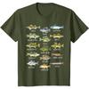 Kids Fish Species Biology Types of Freshwater Fish Fishing T-Shirt
