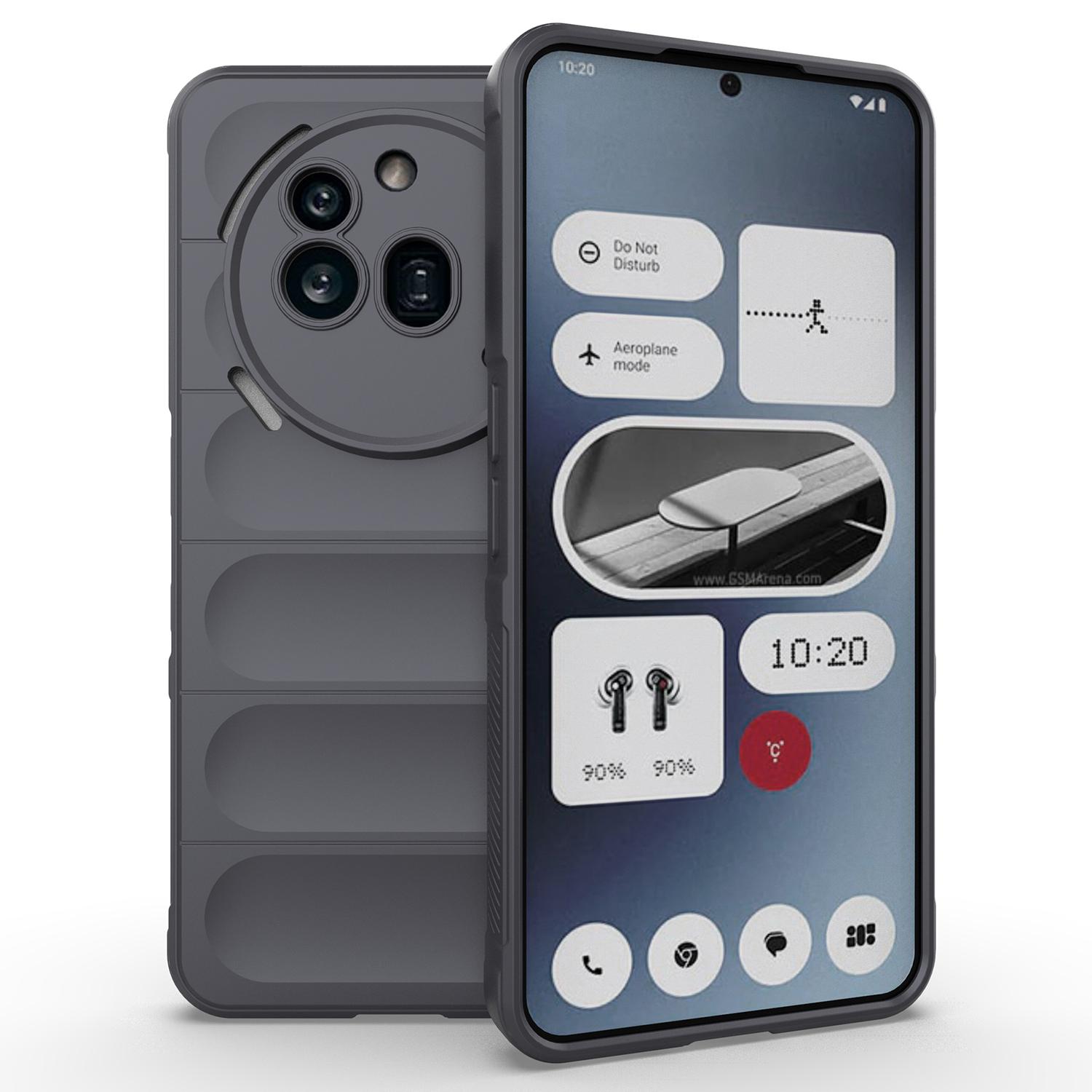 

For Nothing Phone (3a) Pro Case Anti-Drop Soft TPU Rugged Phone Back Cover Dark Grey