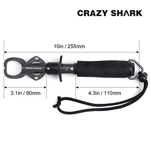 CRAZY SHARK Fish Grip, Fish Catcher, Fish Grabber, Lightweight Fish Gripper, Stainless Steel, Multi-Function Tool, Portable