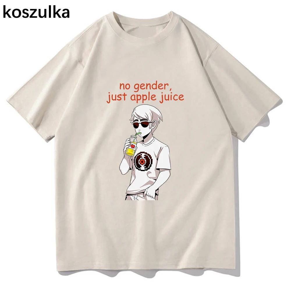 Homestuck Pólók Nincs Nem, Csak Almalé Vicces Férfi/női Pulóver Vintage Nyári Pamut Harajuku Rövid Ujjú Póló