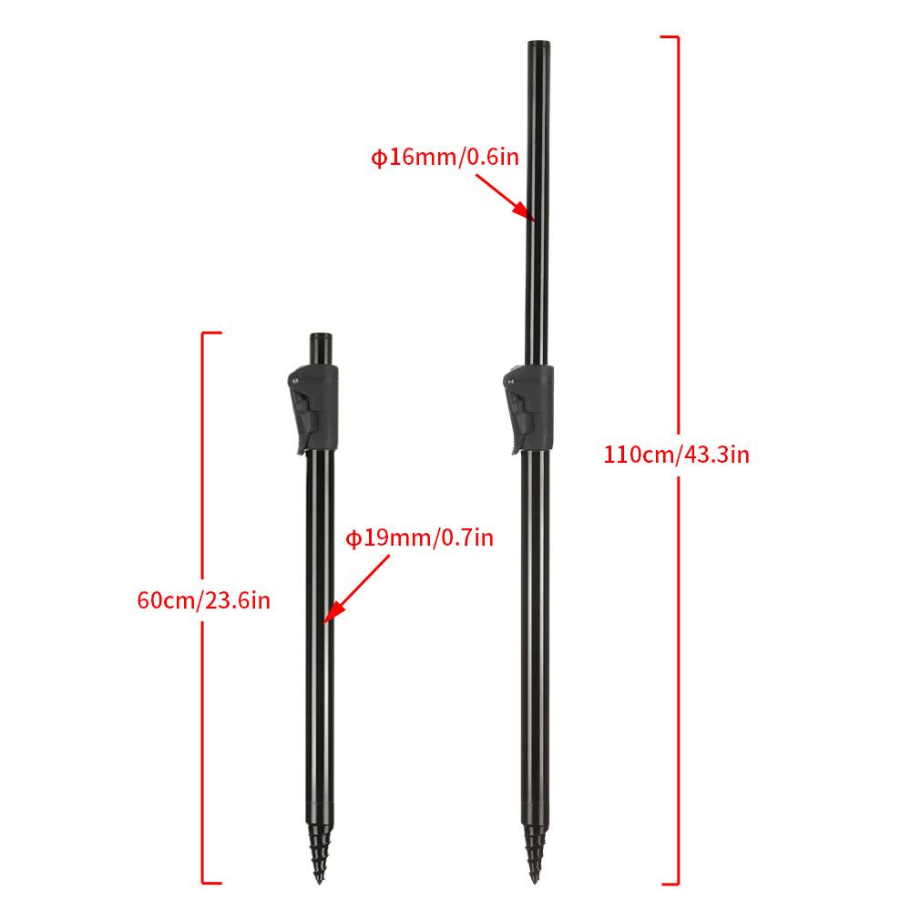   Carp Fishing Bank Stick Extending Aluminum Alloy Fishing Fish Rod Rest for Bite Alarm
