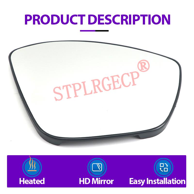 1 PC Door Wing Mirror Glass Heated Left Right Side Car-styling Rearview Mirror for Peugeot 208 2008 13-19 308 13-21
