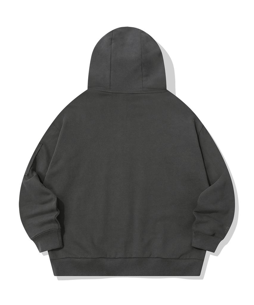Episode Untitled Symbol Match Pigment Zip-Up Hoodie_Charcoal