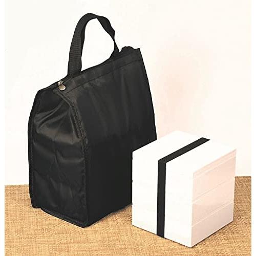 Pearl Metal Home Label Insulated Lunch Bag, Long, Black, D-6699