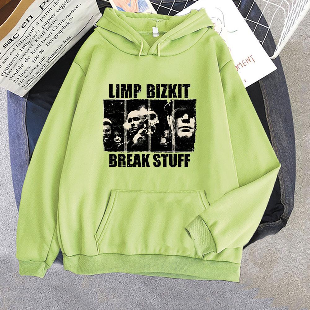 Limp Bizkit Graphic Printing Hoodies Classic Round Neck Long Sleeve Oversized Fleece Hooded  Unisex Pullovers Hoody Sweatshirts
