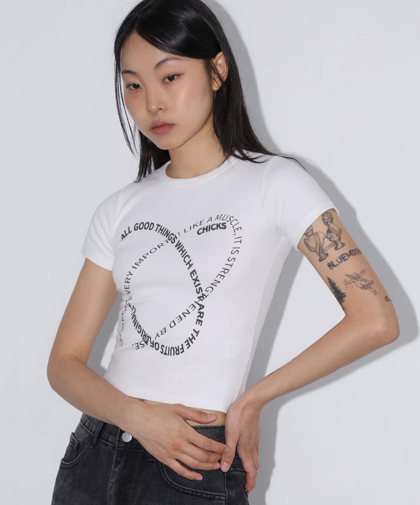 CHICKS All Good Crop Short Sleeve Tee Short Sleeve T-Shirt