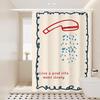 Handun Waterproof No-Punch Shower Curtain
