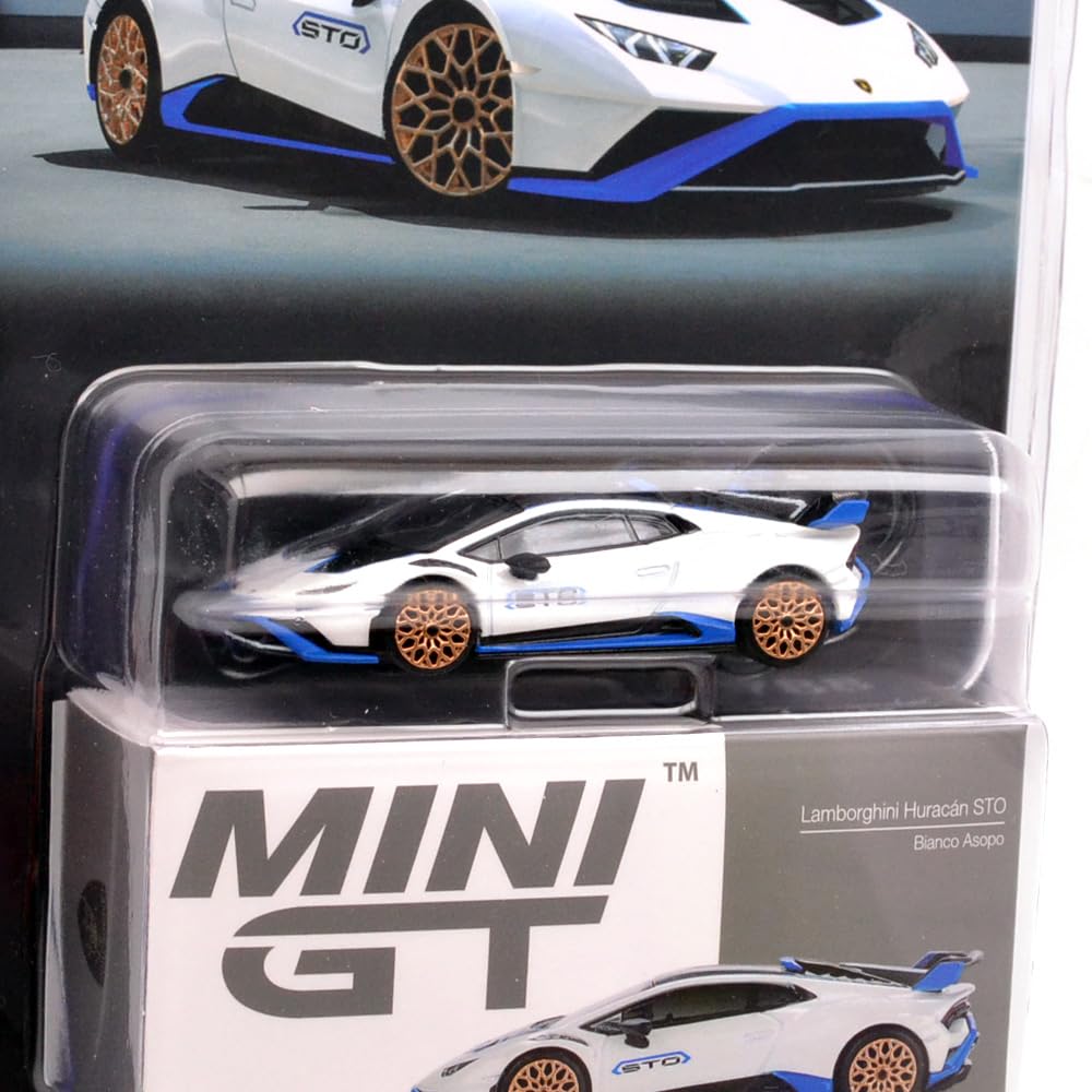 MINI GT Scale MiJo TOYS LAMBORGHINI HURACAN STO USA MiJo Exclusive Lamborghini Huracan STO Bianco Asopo 164 - (BIANCO ASOPO) - (White) MGT00788-BL