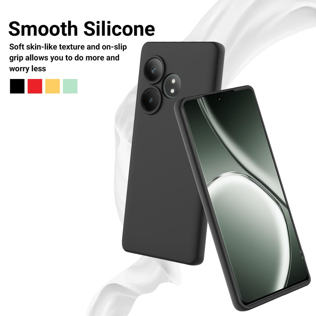 For Realme GT Neo6 5G Case Liquid Silicone Anti-Scratch Phone Cover with Hand Strap