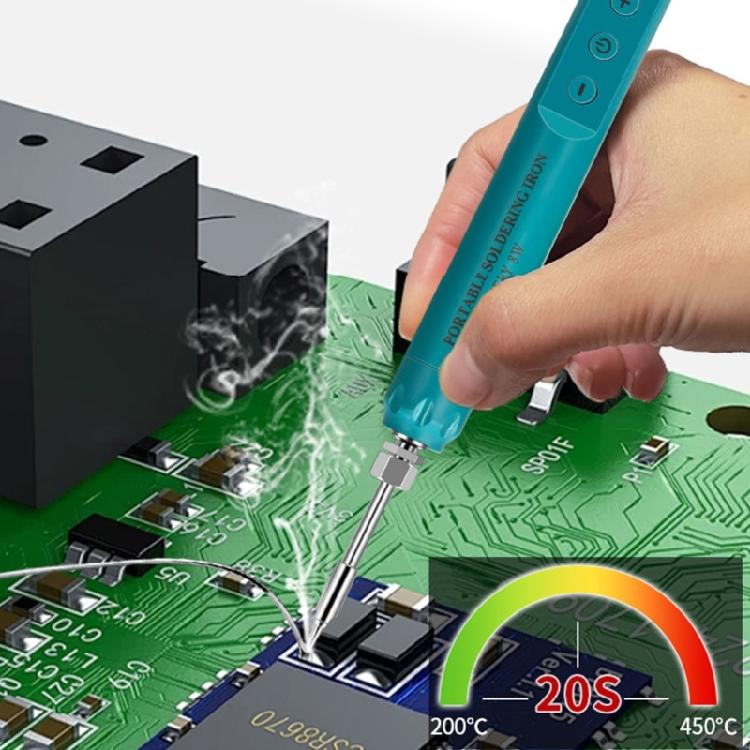 USB Intelligent Electric Soldering Iron 200-450℃ Rapid Heating Soldering Pen Digital Display Carrying Case Adjustable