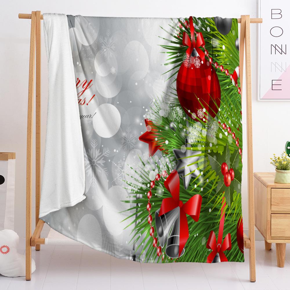 Flannel Blanket Christmas Day Blanket European And American Blanket Digital Printing Universal In All Seasons