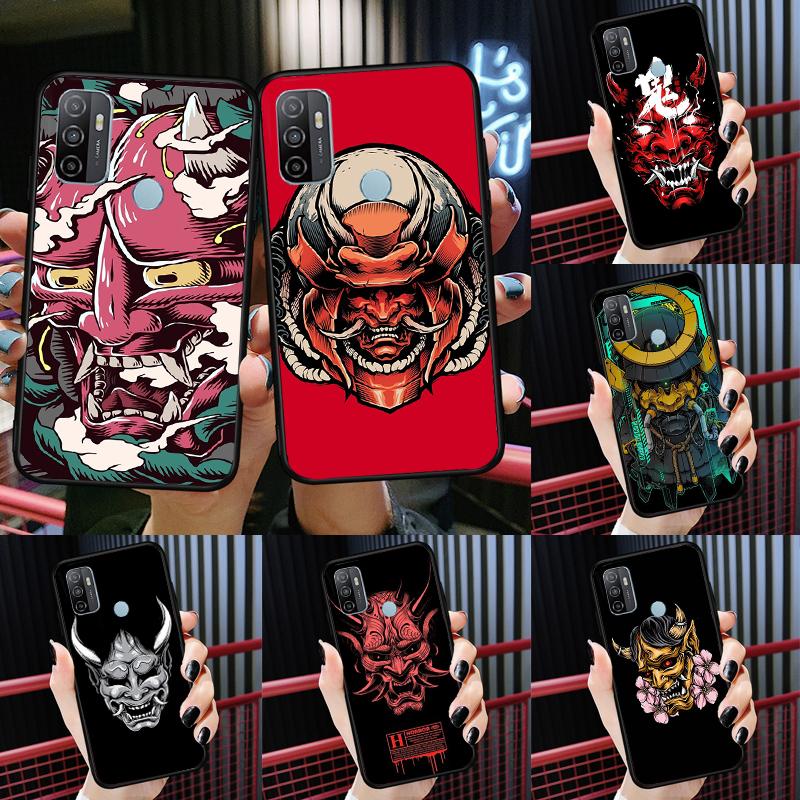 Hannya Demon Oni Case For Oppo A15 A16 A17 A52 A72 A76 A96 A54 A74 A94 A54S A57S A58 A78 A98 A57 A77 Cover