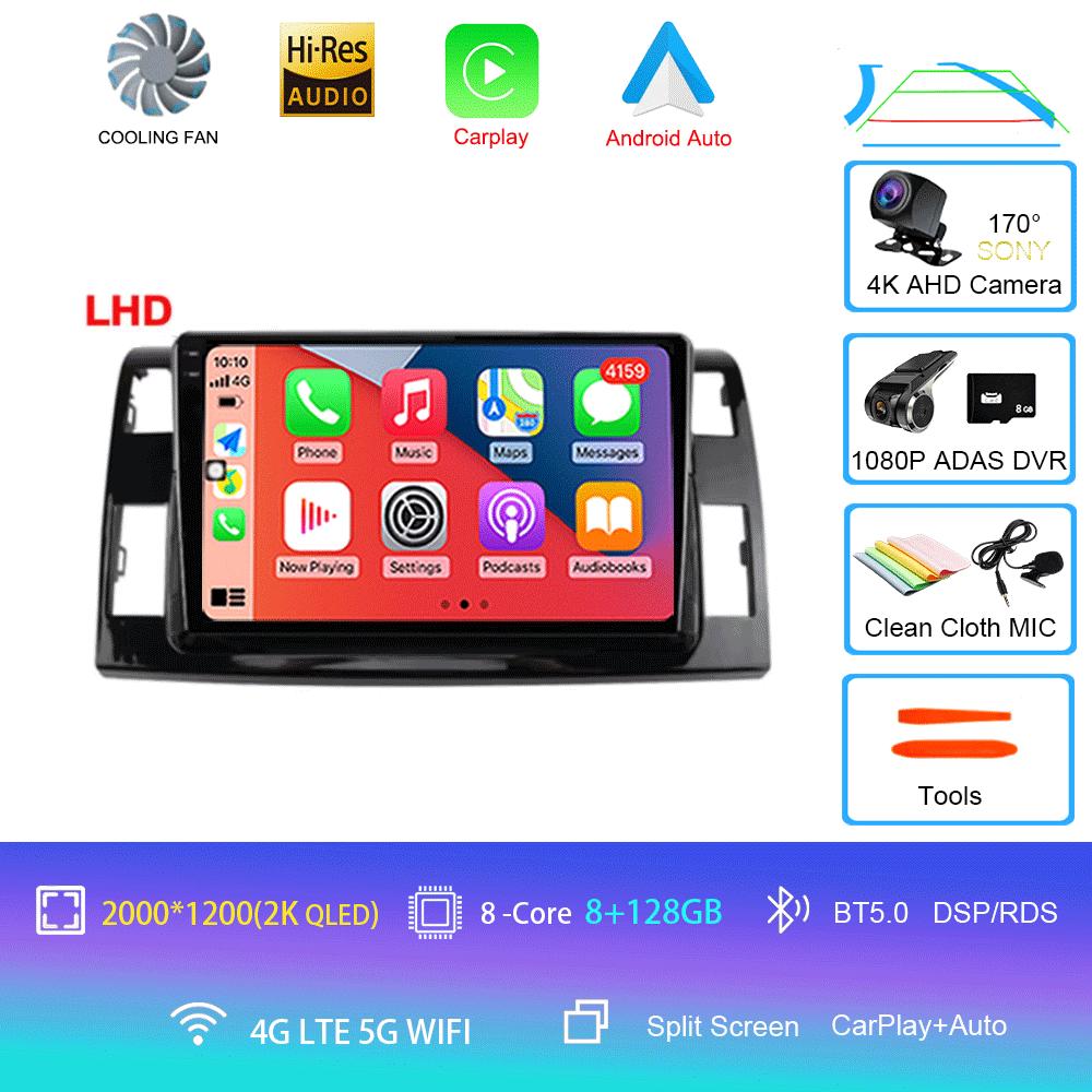 Android 14 For Toyota Previa 3 III XR50 Estima 2006 - 2019 Multimedia Blu-ray QLED Screen Navigation GPS No 2 Din Player