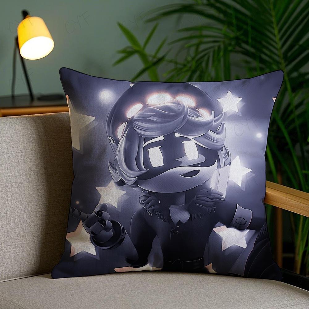 M-Murder D-Drones Game Pillow Case Anti-Dustmite Pillowcase Invisible Zipper Silky Short Plush Sofa Cushion Cover