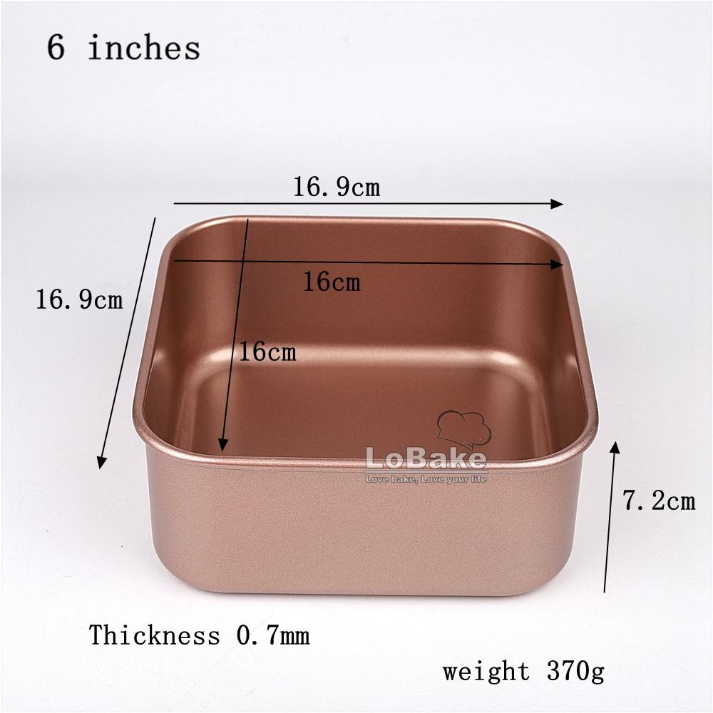 

6 7 8 9 inches Nonstick Square Cube Heavy Steel Taiwan Ancient Taste Cake Mold Bread Molds Mousse Moulds DIY Baking Supplies