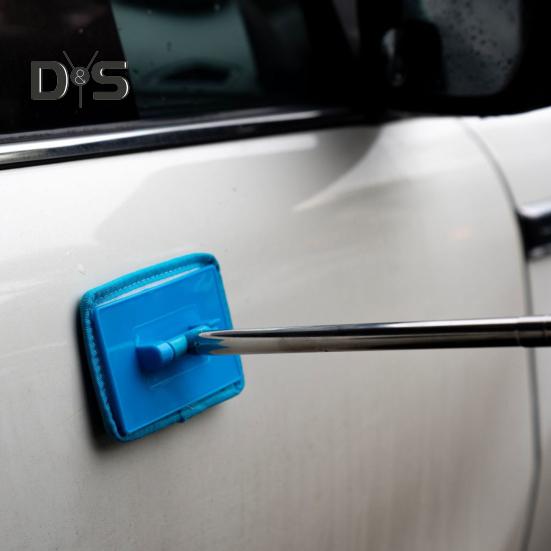 Curățător racletă de ferestre Mop cu mâner lung Instrument de curățare a parbrizului Rezervor de pește Stergător de sticlă pentru interior pentru baie, bucătărie, blat, pereți de sticlă, ferestre