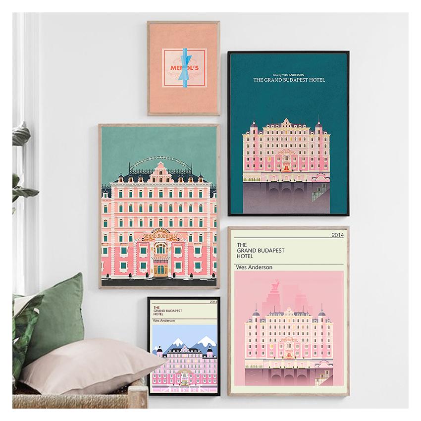 Grand Budapest Hotel Vintage Classic Movie HD Print Poster Modulares Bild Leinwand Schlafzimmer Wohnkultur Nordische Wandkunst Malerei