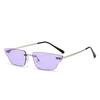 New borderless square sunglasses European and American fashion trend sunglasses female Internet celebrity street shooting style frameless sunglasses