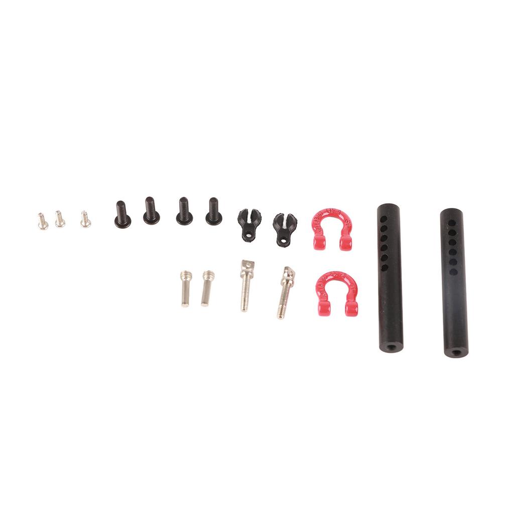 RC Crawler Metal Rr Bumper, RC Vehicle Bumper with LED Lights for SCX10II 90046 RC Crawler