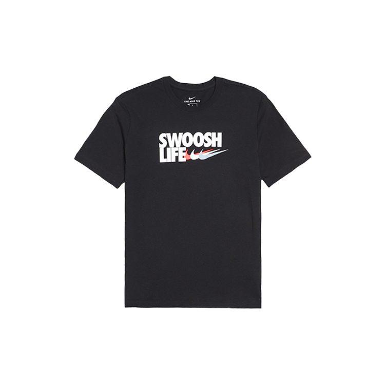 Nike T Shirts Men's Black Crew Neck Moderate Straight Fit CU0088-010