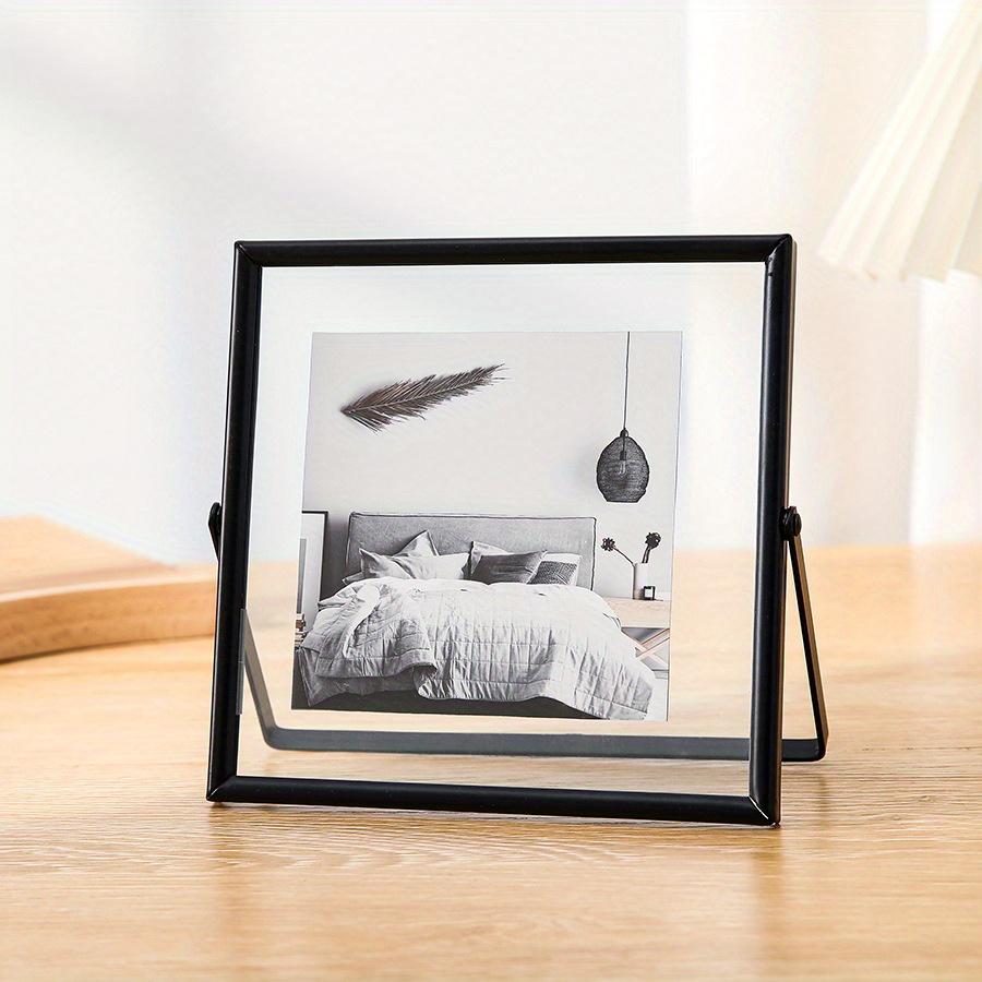 4 Inch Photo Frame Simple Style Transparent Acrylic Frames for DIY Handmade Pictures Christmas Gift Home Tabletop Decoration