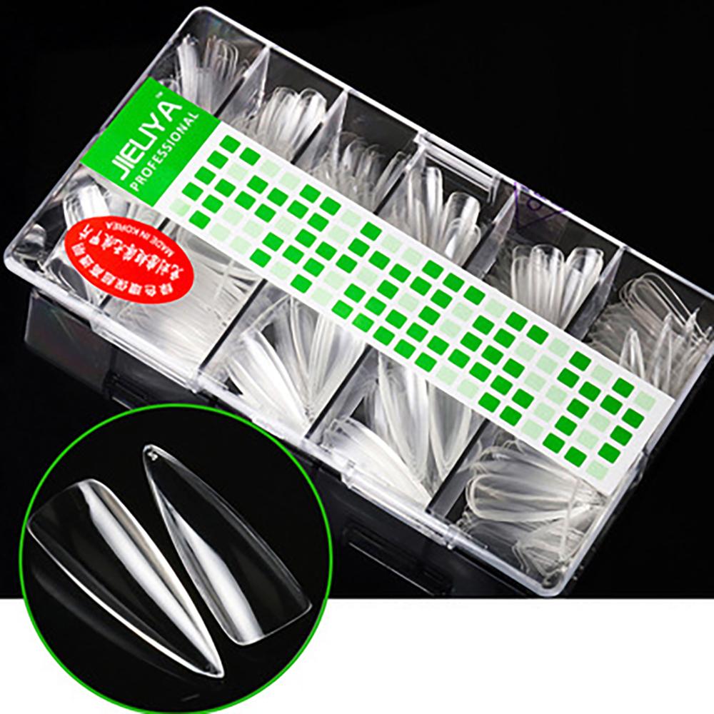 

Detachable Half Cover Full Cover Oval False Nails French Fake Nails Manicure Nail Art Tips D1